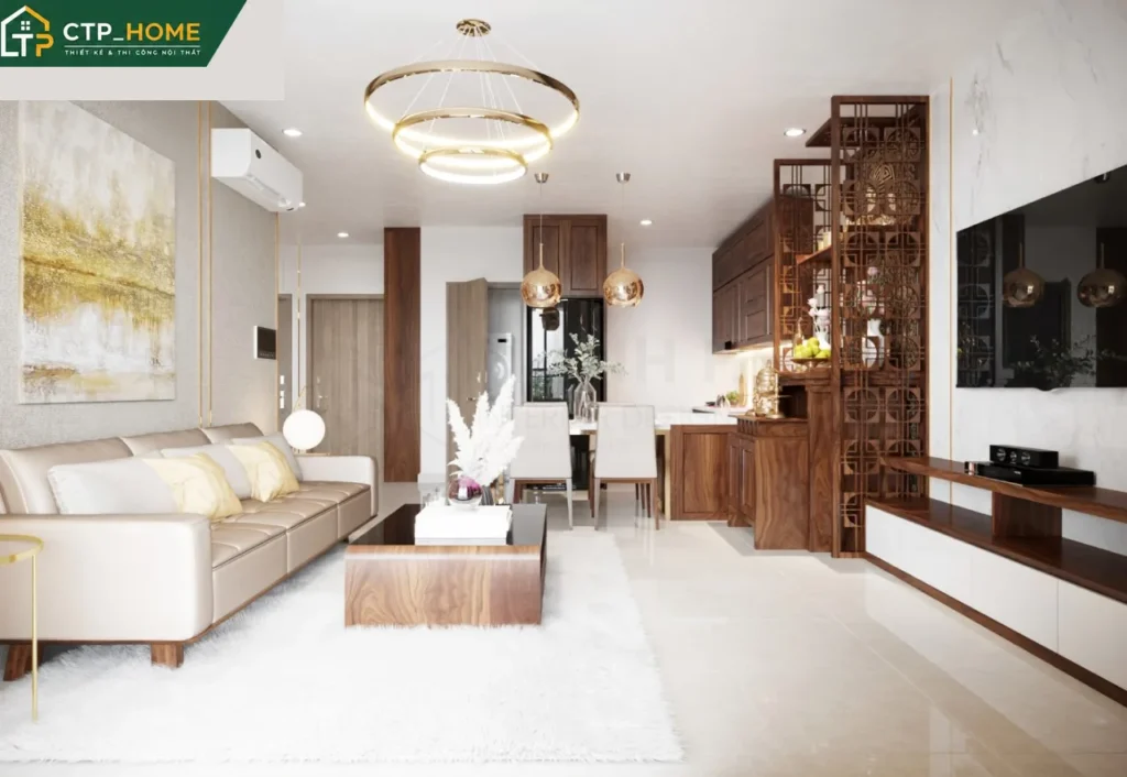 Thiết kế nội thất chung cư Sora Garden 2 – 79m2 hiện đại, tối ưu 2 phòng ngủ - Ảnh 2