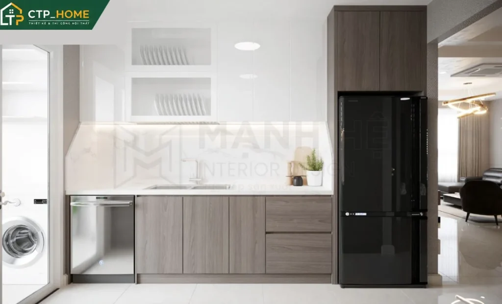 Thiết kế nội thất chung cư Thủy Lợi 4 132m2 3 phòng ngủ hiện đại tại Bình Thạnh - Ảnh 5