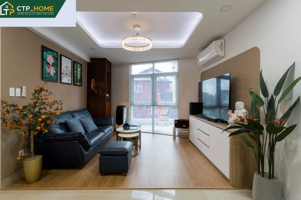 Thiết kế nội thất căn hộ Conic Skyway Residence 120m2 3PN tại Bình Chánh - Ảnh 1