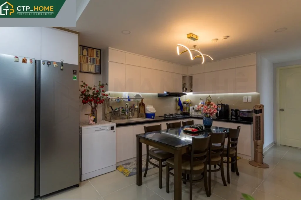 Thiết kế nội thất căn hộ Conic Skyway Residence 120m2 3PN tại Bình Chánh - Ảnh 4