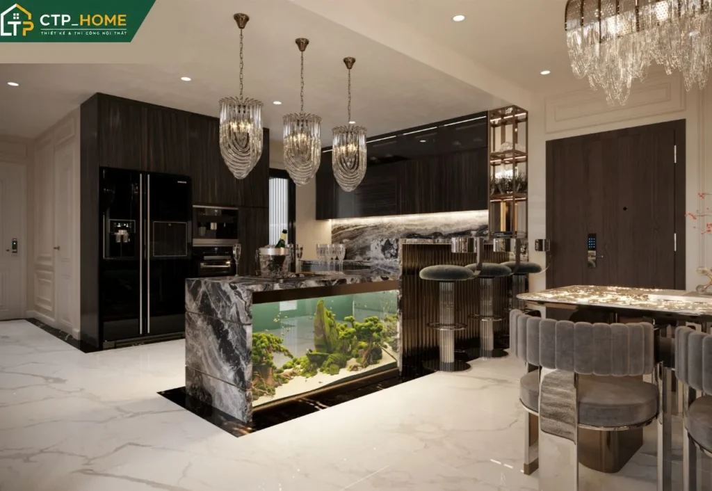 Thiết kế nội thất chung cư Diamond Alnata 117m2 hiện đại – CTP_HOME - Ảnh 4