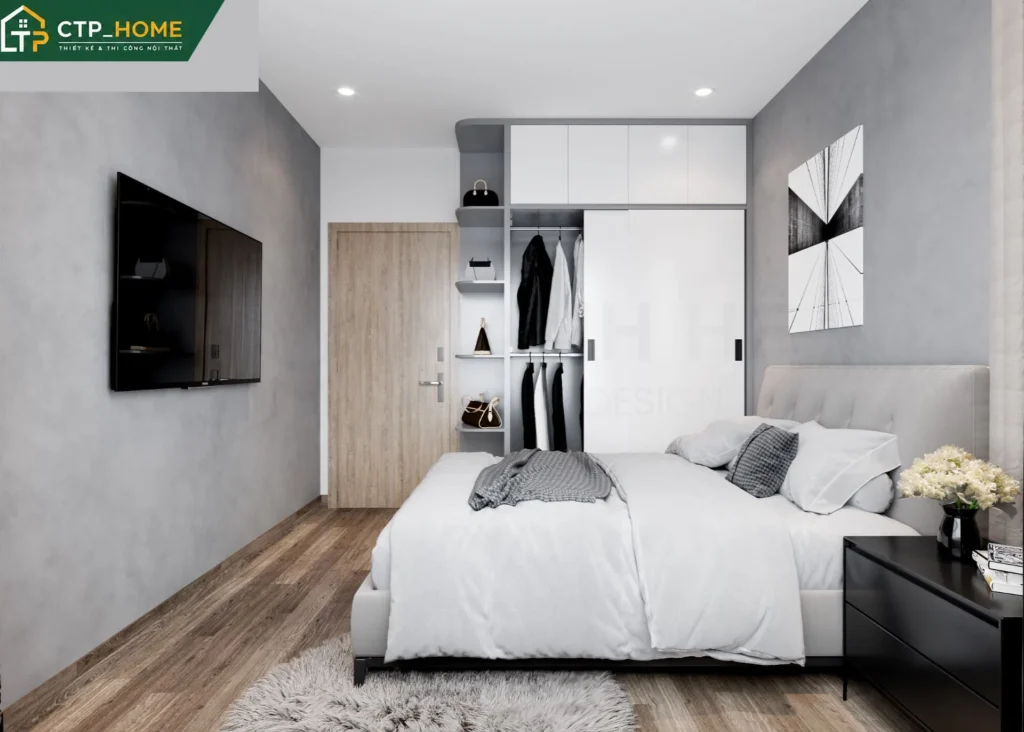 Thiết kế nội thất chung cư Diamond Alnata 96m2 kiểu dáng hiện đại - Ảnh 9
