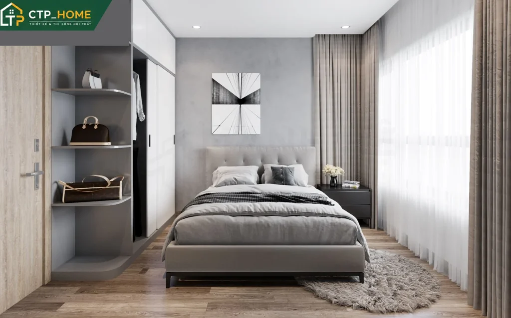Thiết kế nội thất chung cư Diamond Alnata 96m2 kiểu dáng hiện đại - Ảnh 8