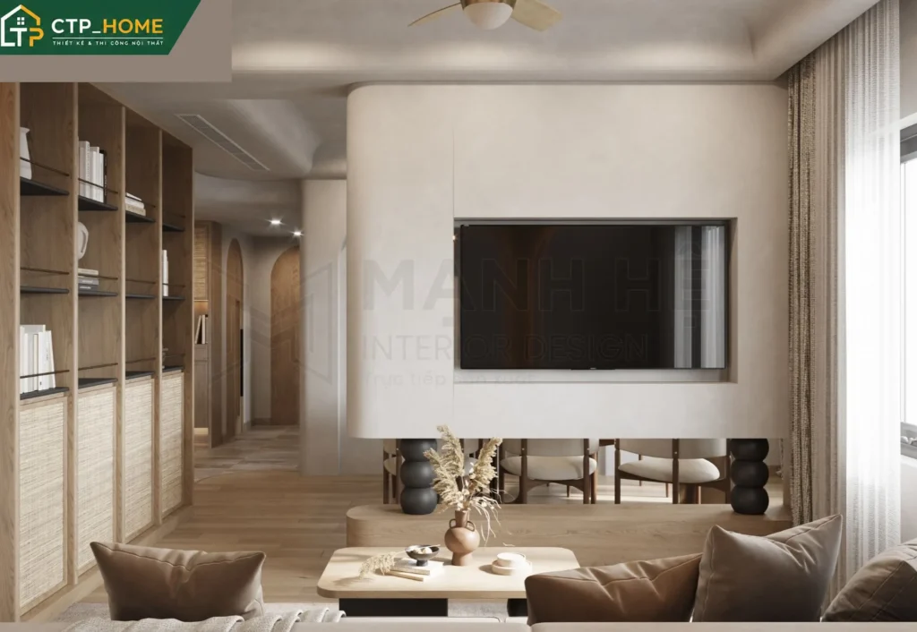 Thiết kế nội thất chung cư Diamond Alnata 96m2 Type B1 hiện đại tại Tân Phú - Ảnh 1