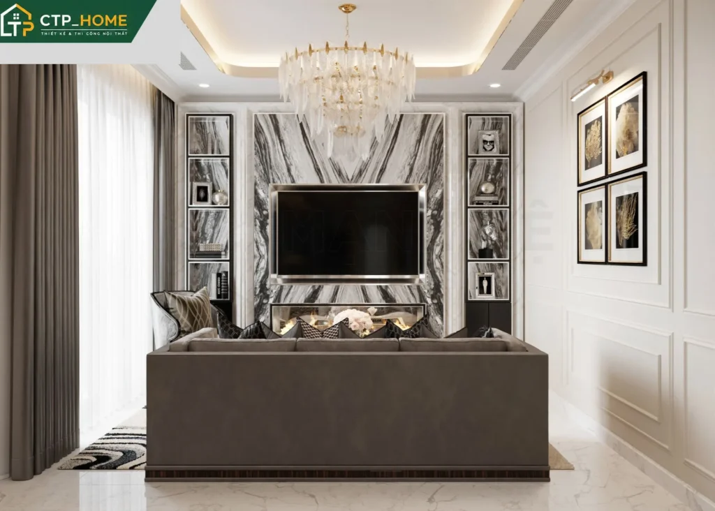 Thiết kế nội thất chung cư Diamond Alnata 97m2 hiện đại tại Tân Phú - Ảnh 1