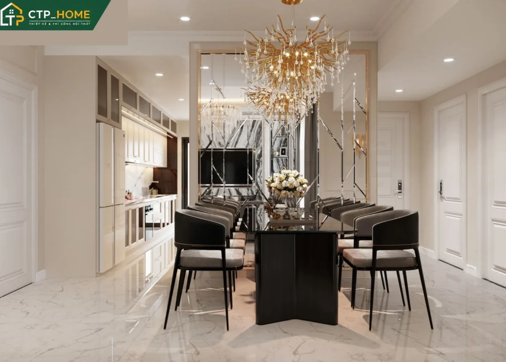 Thiết kế nội thất chung cư Diamond Alnata 97m2 hiện đại tại Tân Phú - Ảnh 2