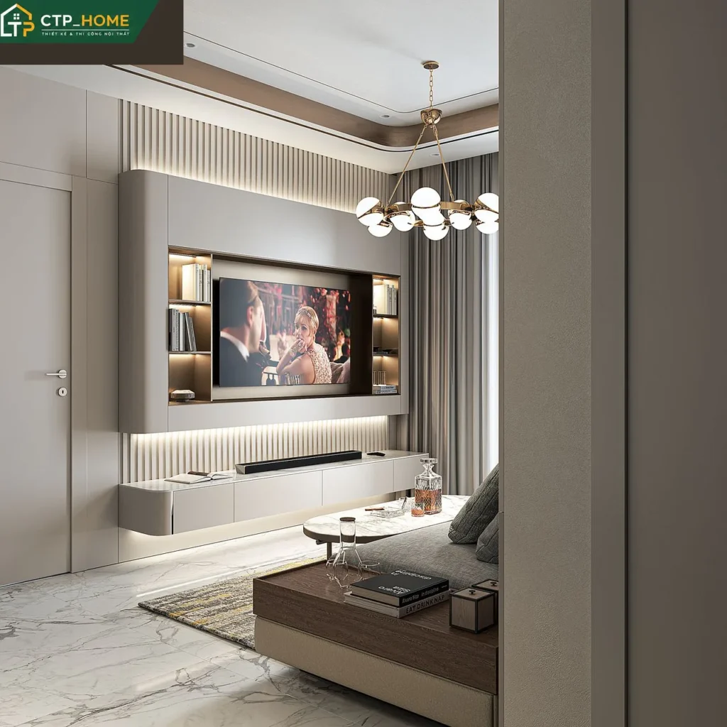Thiết kế nội thất chung cư Diamond Centery 97m2 hiện đại tại Tân Phú - Ảnh 1