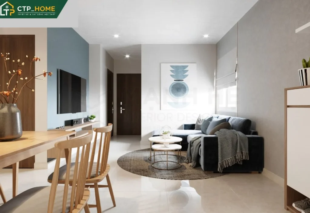 Thiết kế nội thất chung cư Dream Home Palace 66m2 2 phòng ngủ hiện đại - Ảnh 9