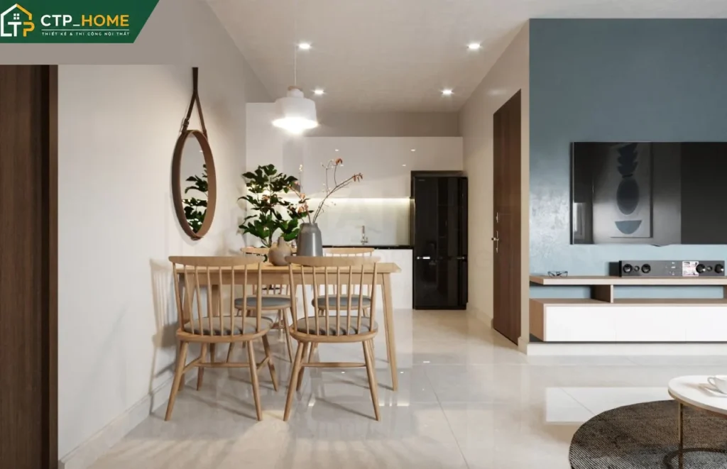 Thiết kế nội thất chung cư Dream Home Palace 66m2 2 phòng ngủ hiện đại - Ảnh 2