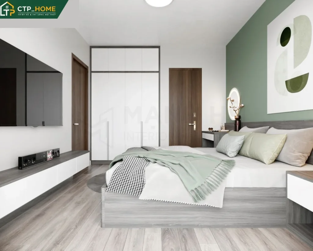 Thiết kế nội thất chung cư Dream Home Palace 66m2 2 phòng ngủ hiện đại - Ảnh 7