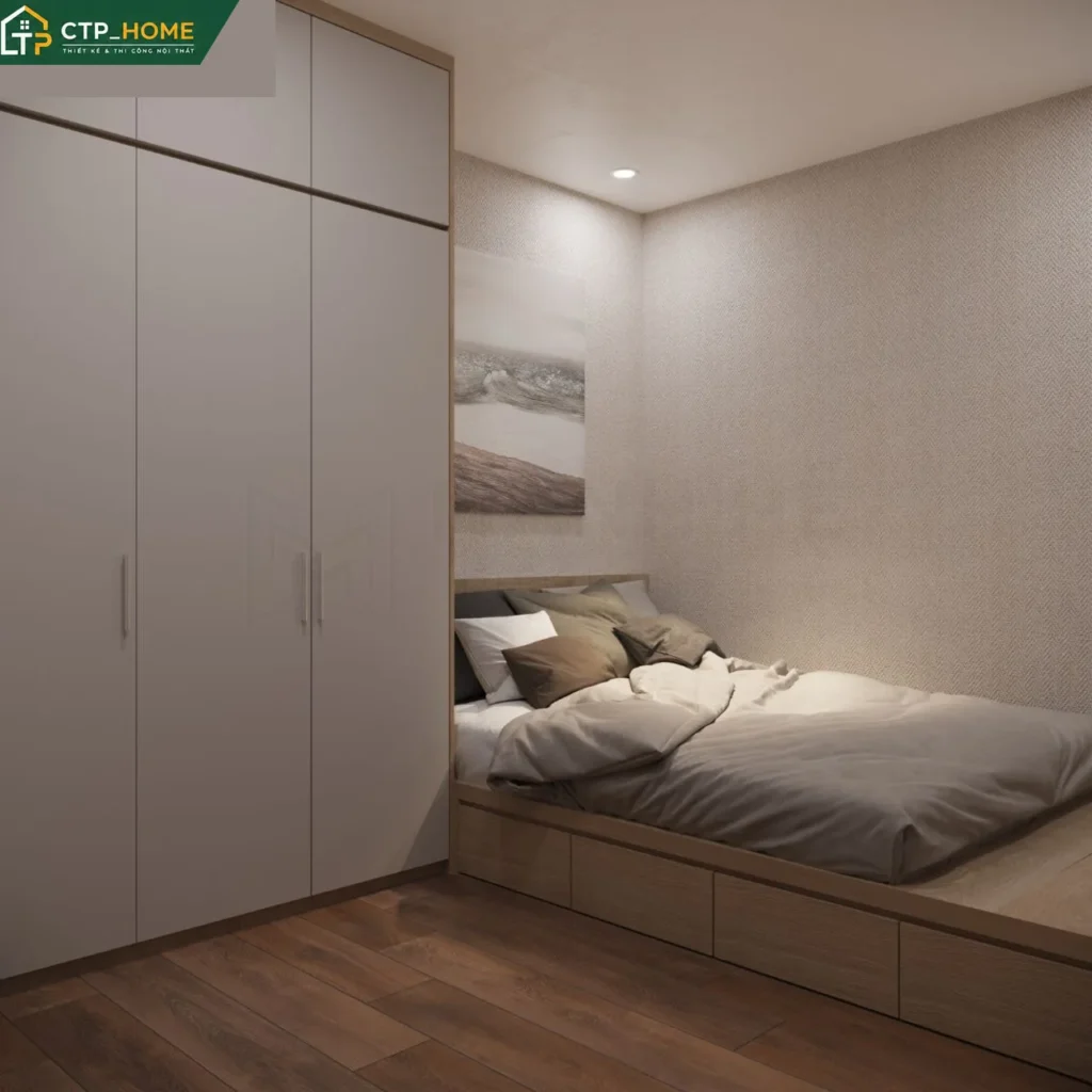 Thiết kế nội thất chung cư Eco Green Saigon 75m2 2 phòng ngủ hiện đại xanh - Ảnh 7