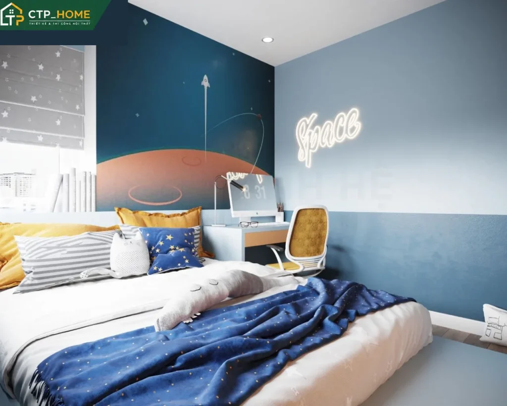 Thiết kế nội thất chung cư Emerald Bình Dương 75m2 hiện đại cho anh Kiên - Ảnh 9