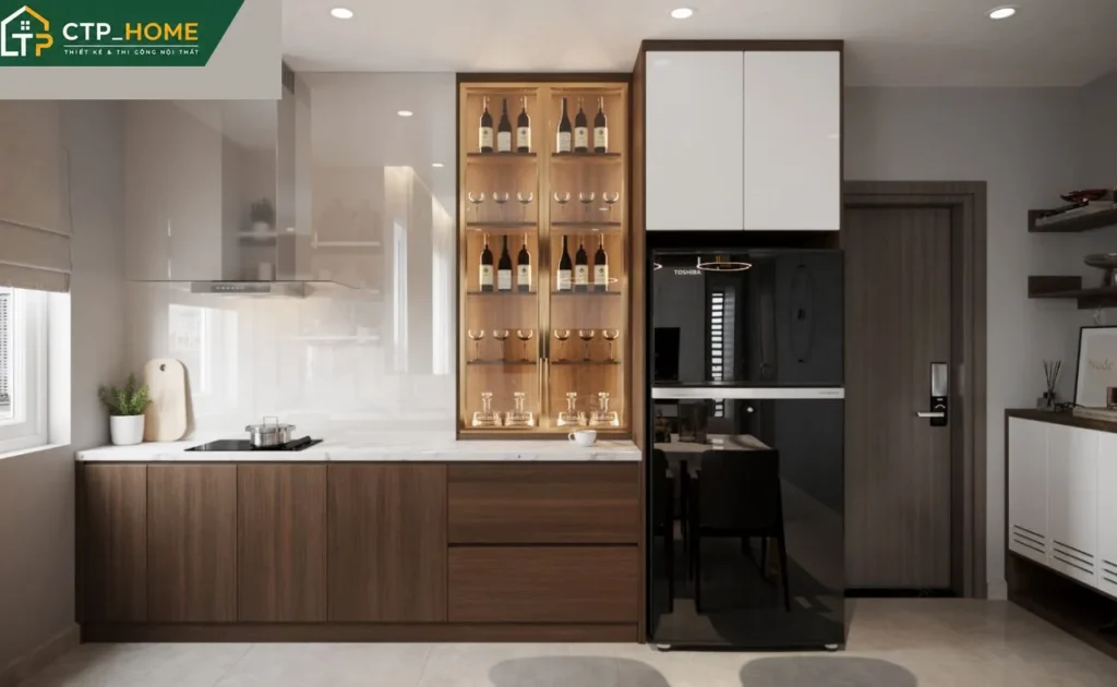 Thiết kế nội thất chung cư Emerald Bình Dương 75m2 hiện đại cho anh Kiên - Ảnh 3