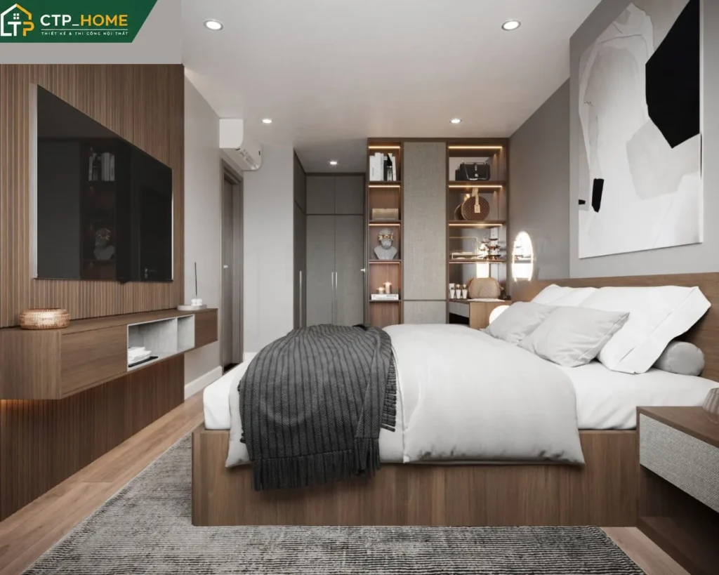Thiết kế nội thất chung cư Emerald Bình Dương 75m2 hiện đại cho anh Kiên - Ảnh 6