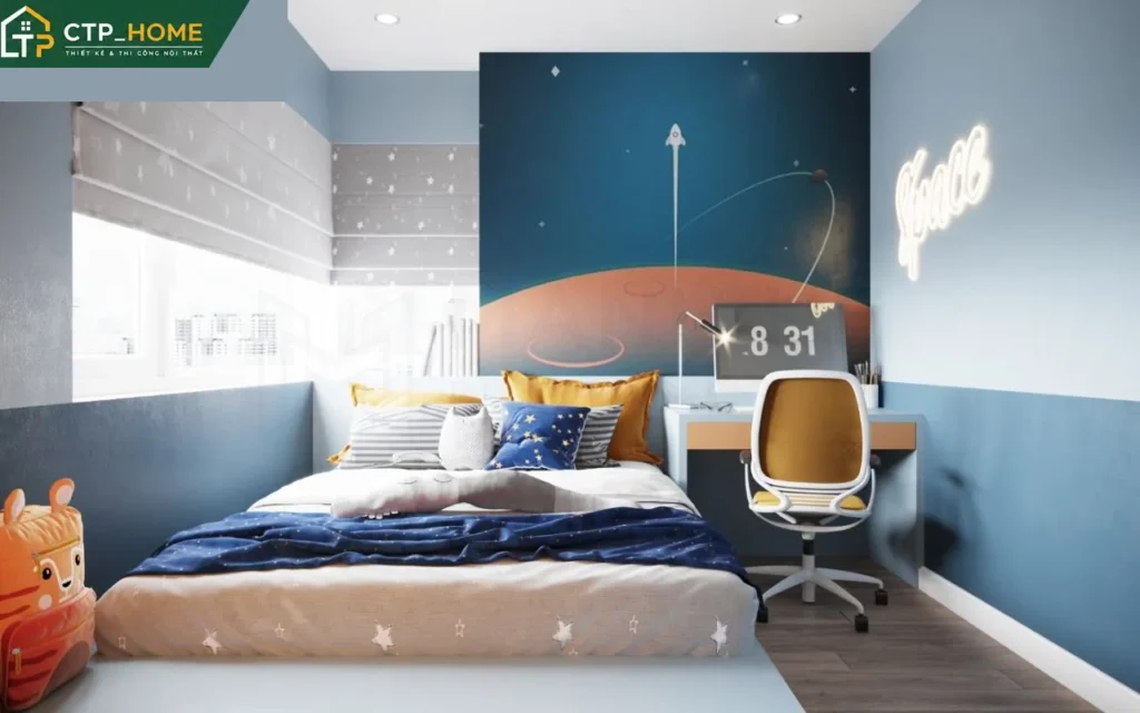Thiết kế nội thất chung cư Emerald Bình Dương 75m2 hiện đại cho anh Kiên - Ảnh 7