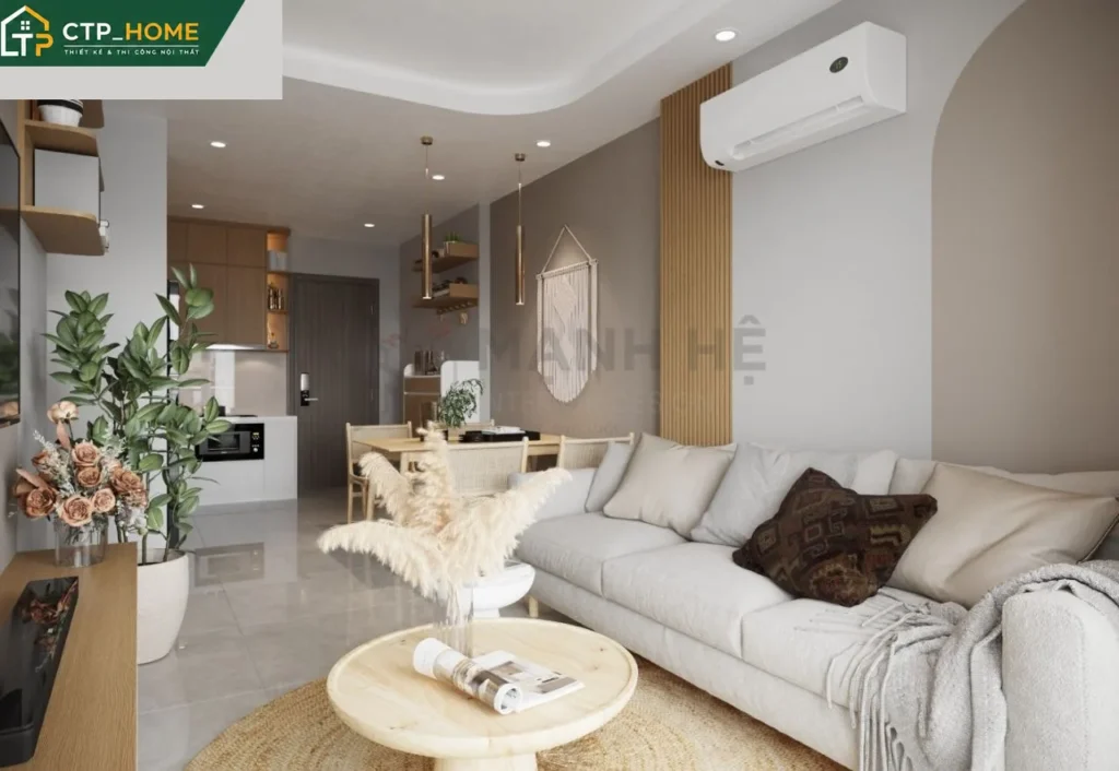 Thiết kế nội thất chung cư Emerald Bình Dương 54m2 hiện đại tối ưu - Ảnh 2
