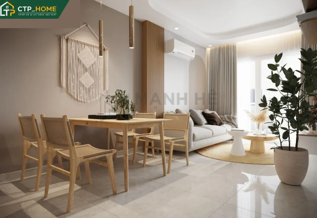Thiết kế nội thất chung cư Emerald Bình Dương 54m2 hiện đại tối ưu - Ảnh 3