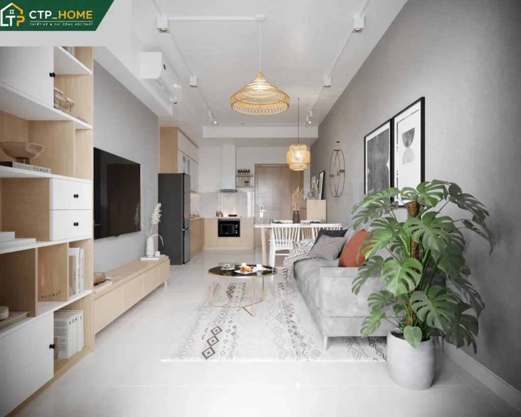 Thiết kế nội thất chung cư Emerald Celadon 75m2 hiện đại – CTP_HOME - Ảnh 2