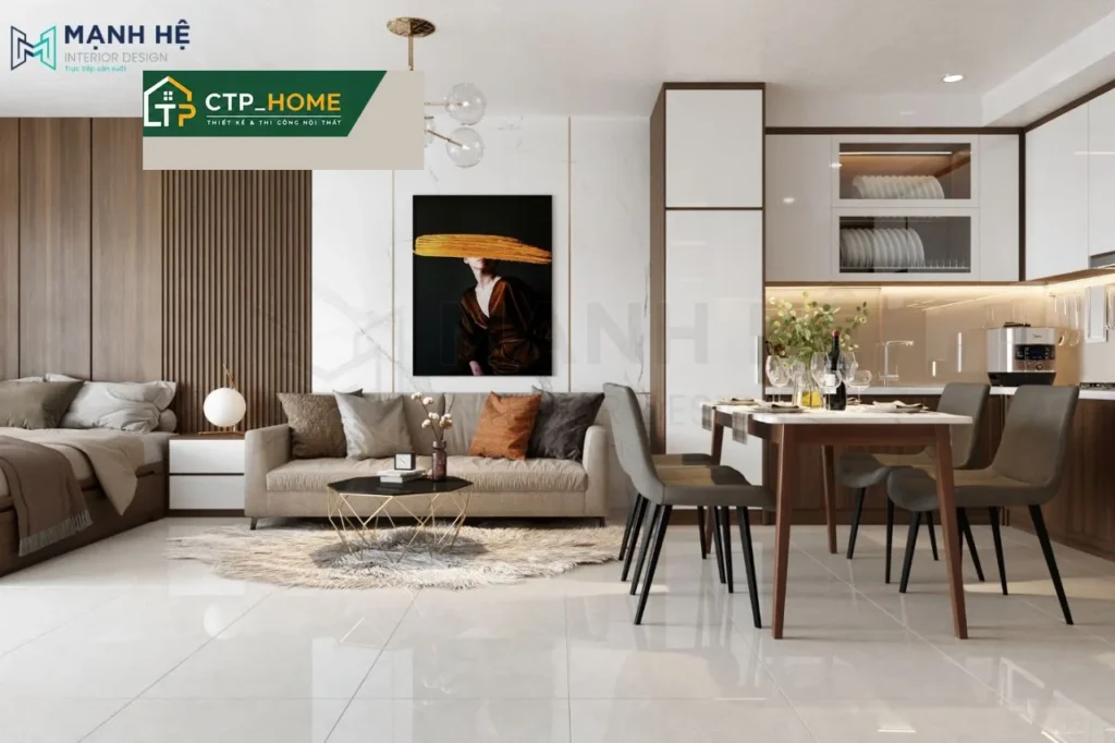 Thiết kế nội thất chung cư Gateway Vũng Tàu 31m2 hiện đại – CTP_HOME - Ảnh 9
