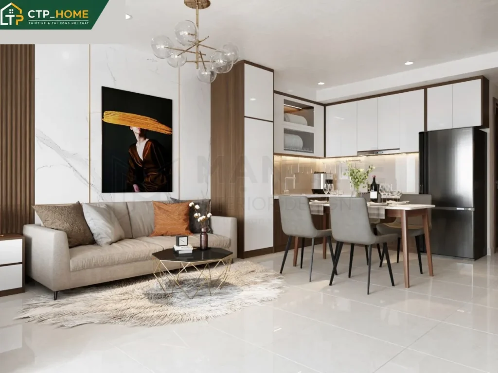 Thiết kế nội thất chung cư Gateway Vũng Tàu 31m2 hiện đại – CTP_HOME - Ảnh 2