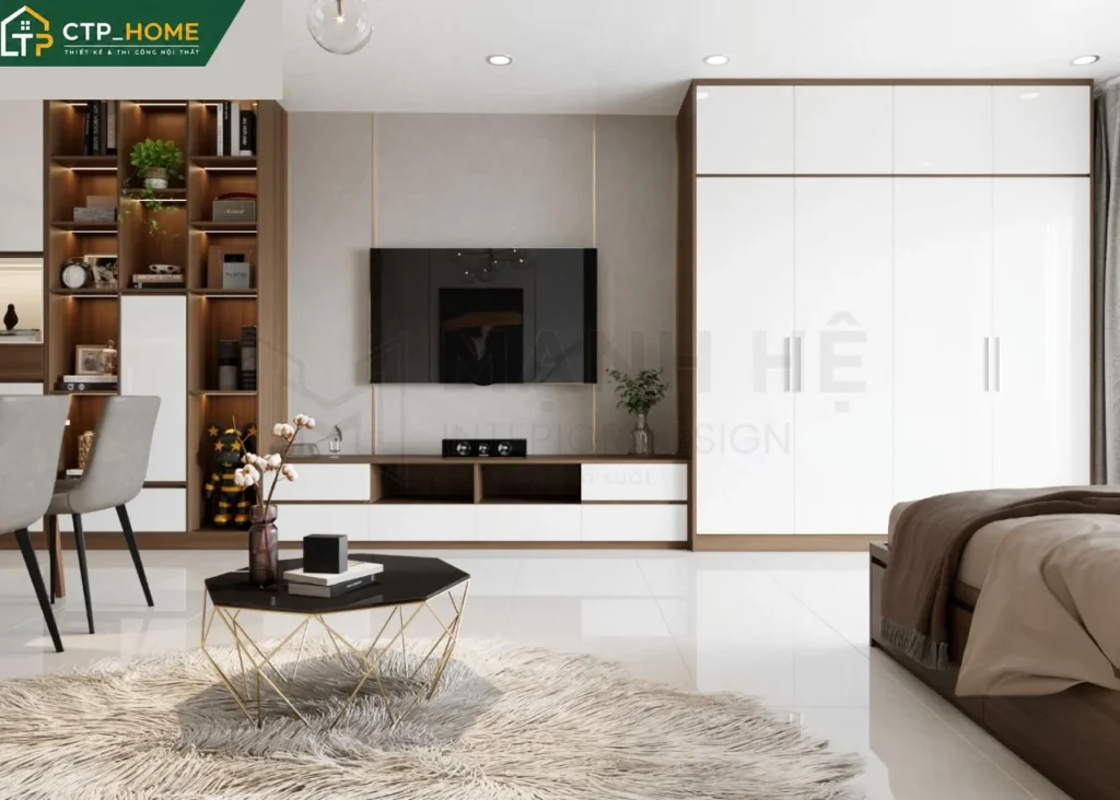Thiết kế nội thất chung cư Gateway Vũng Tàu 31m2 hiện đại – CTP_HOME - Ảnh 3