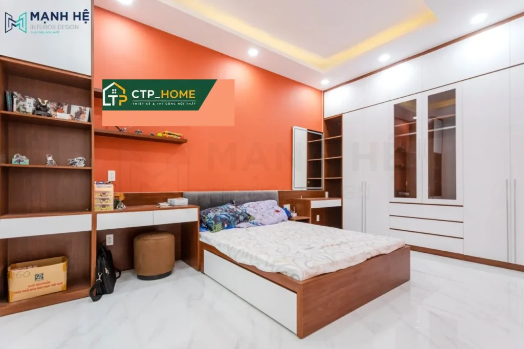 Hoàn thiện nội thất nhà phố Anh Hùng Bình Dương – Thi công 3PN 180m² hiện đại - Ảnh 9