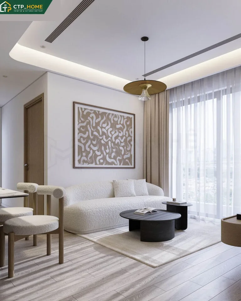 Thiết kế nội thất chung cư Lumiere Boulevard 73m2 hiện đại 2PN - Ảnh 9