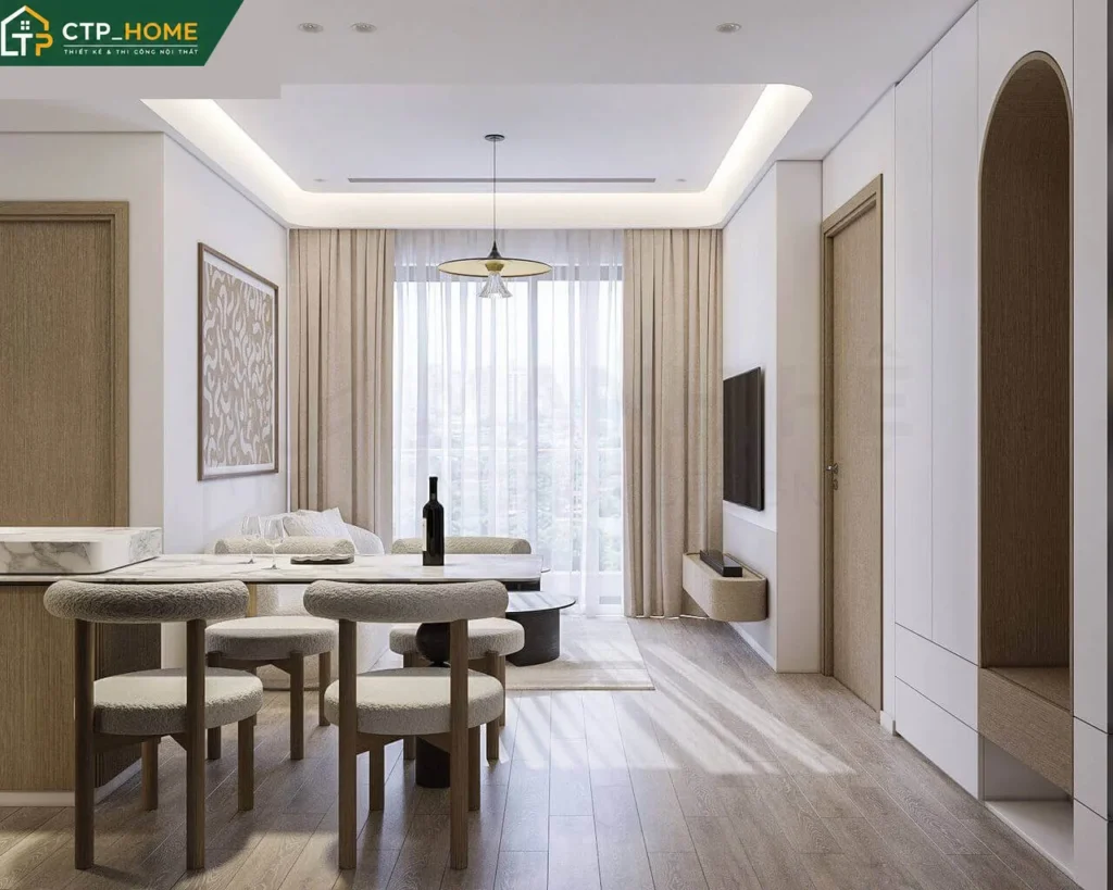Thiết kế nội thất chung cư Lumiere Boulevard 73m2 hiện đại 2PN - Ảnh 1