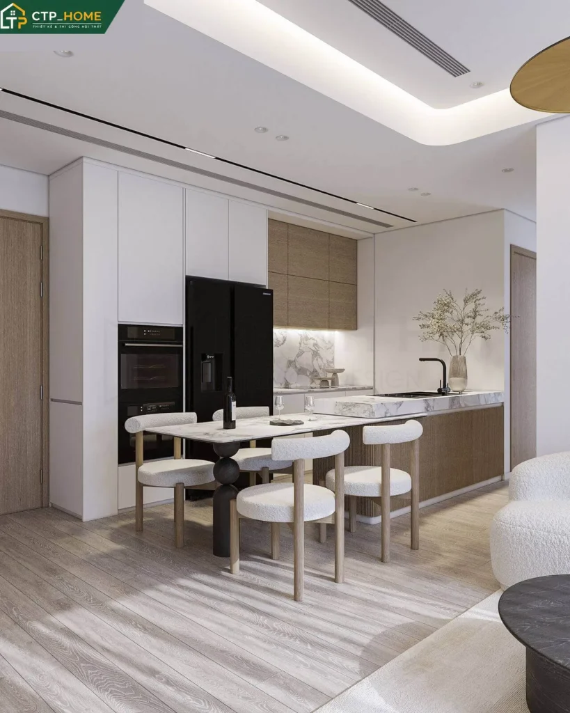 Thiết kế nội thất chung cư Lumiere Boulevard 73m2 hiện đại 2PN - Ảnh 3