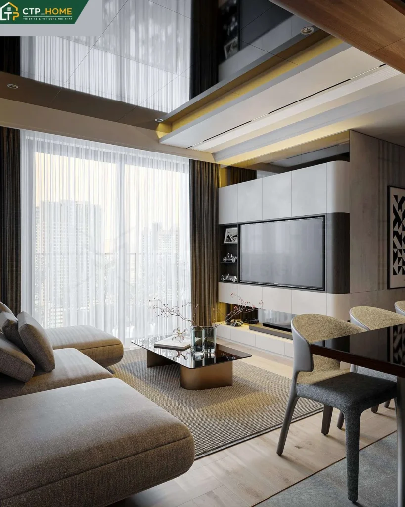 Thiết kế nội thất chung cư Lumiere Boulevard 98m2 3PN hiện đại - Ảnh 1
