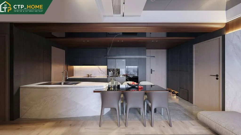 Thiết kế nội thất chung cư Lumiere Boulevard 98m2 3PN hiện đại - Ảnh 2