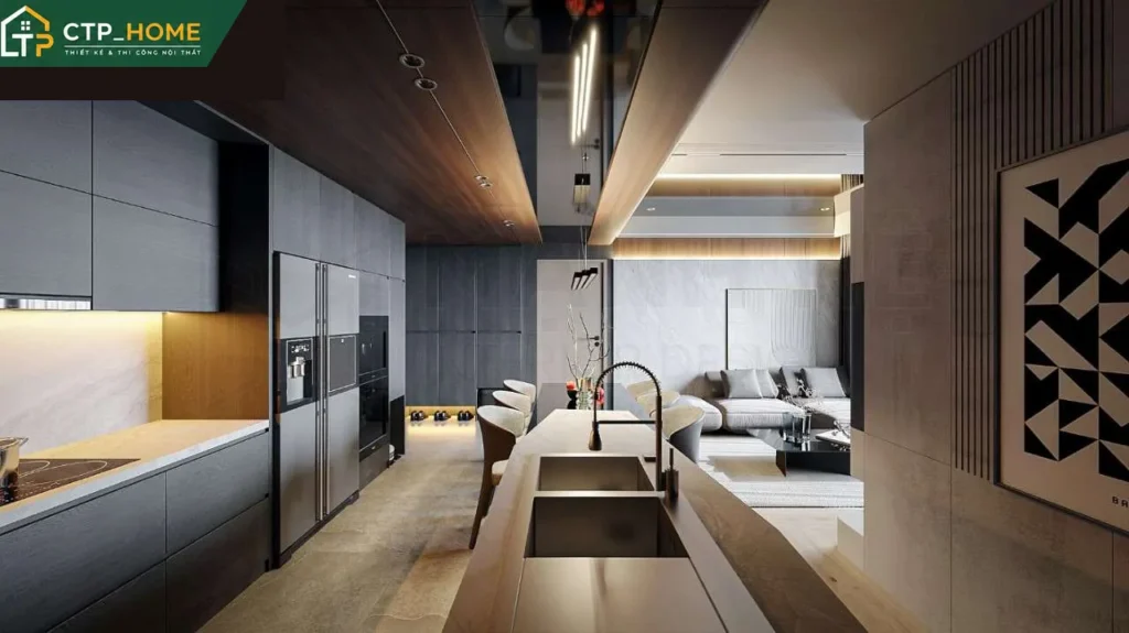 Thiết kế nội thất chung cư Lumiere Boulevard 98m2 3PN hiện đại - Ảnh 3