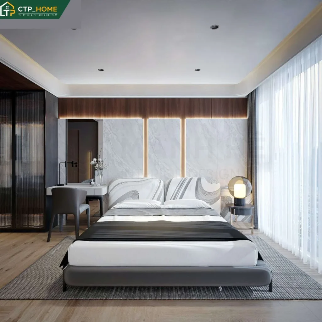 Thiết kế nội thất chung cư Lumiere Boulevard 98m2 3PN hiện đại - Ảnh 4