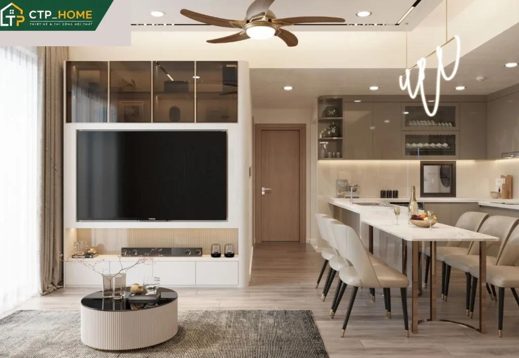 Thiết kế nội thất chung cư Masteri Centre Point 89m2 Type 2 hiện đại - Ảnh 1