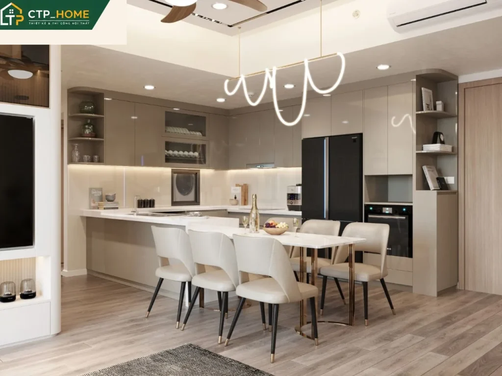 Thiết kế nội thất chung cư Masteri Centre Point 89m2 Type 2 hiện đại - Ảnh 3