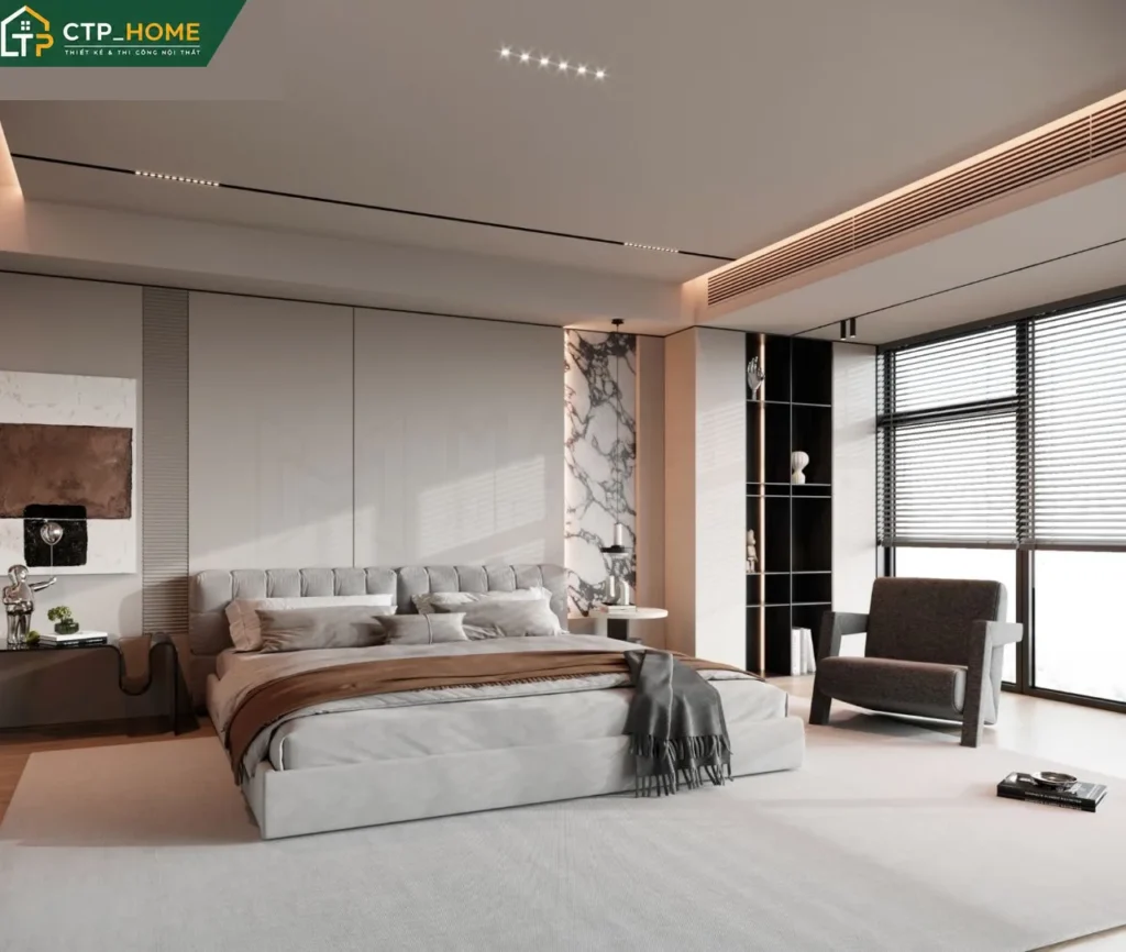 Thiết kế nội thất chung cư Masteri Thảo Điền 150m2 2 phòng ngủ hiện đại - Ảnh 4