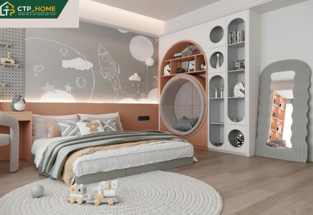 Thiết kế nội thất chung cư Masteri Thảo Điền 150m2 2 phòng ngủ hiện đại - Ảnh 6