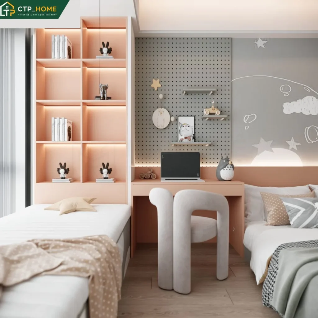 Thiết kế nội thất chung cư Masteri Thảo Điền 150m2 2 phòng ngủ hiện đại - Ảnh 7