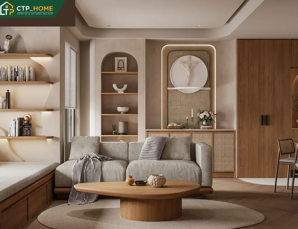 Thiết Kế Nội Thất Masteri Thảo Điền 74m2 2PN Hiện Đại – CTP_HOME - Ảnh 1