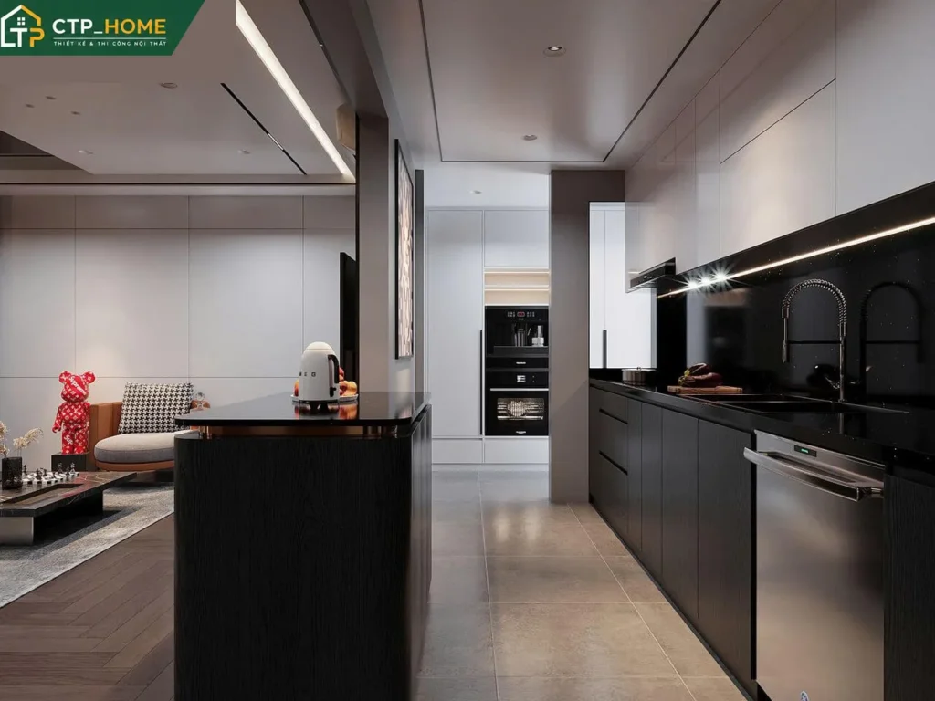 Thiết kế nội thất chung cư Mulberry Lane 133m2 hiện đại 3 phòng ngủ - Ảnh 4