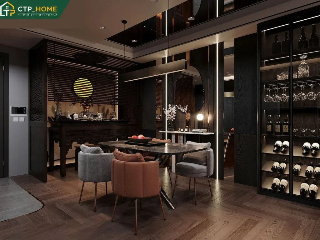 Thiết kế nội thất chung cư Mulberry Lane 133m2 hiện đại 3 phòng ngủ - Ảnh 5