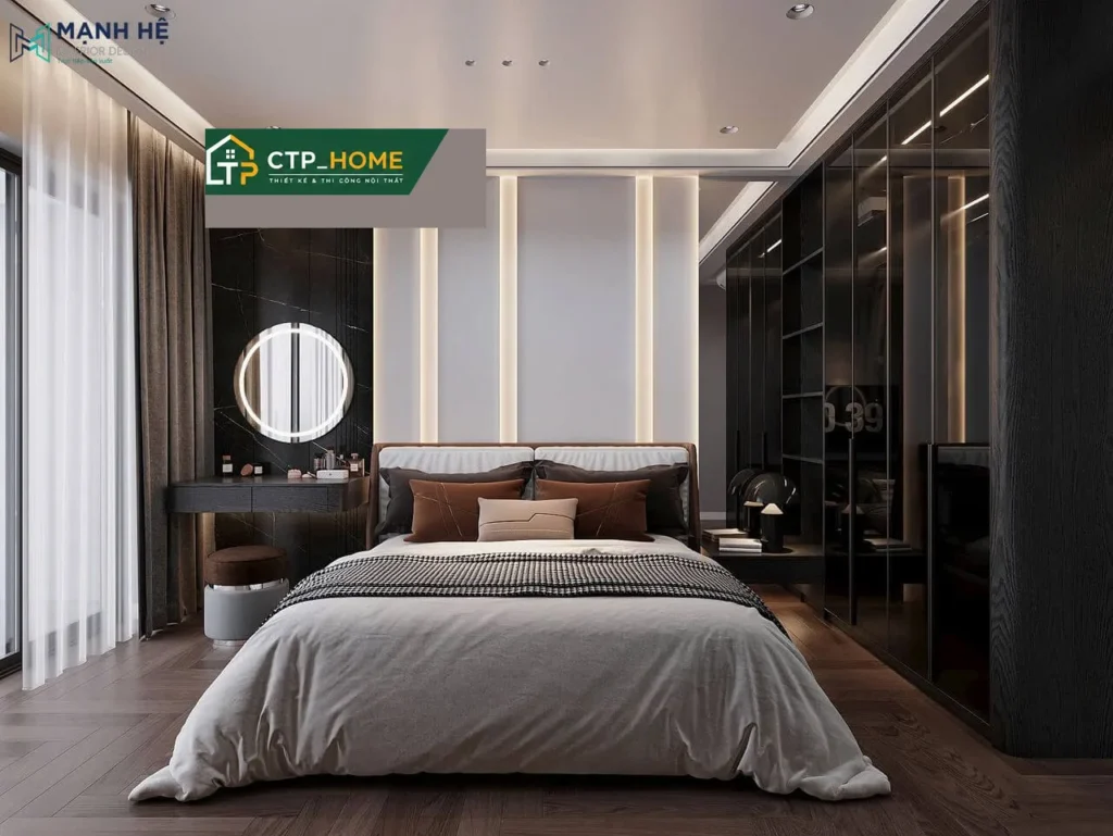 Thiết kế nội thất chung cư Mulberry Lane 133m2 hiện đại 3 phòng ngủ - Ảnh 6