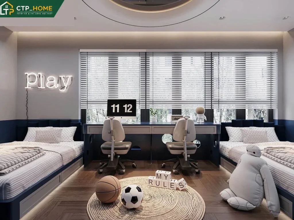 Thiết kế nội thất chung cư Mulberry Lane 133m2 hiện đại 3 phòng ngủ - Ảnh 8
