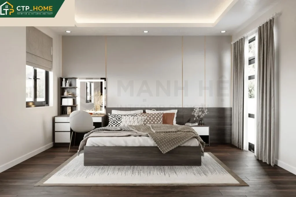 Thiết kế nội thất nhà phố anh Đức Long An 150m2 hiện đại 5 phòng ngủ - Ảnh 5
