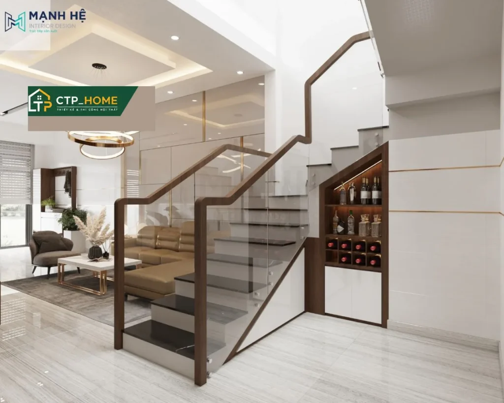 Thiết kế nội thất nhà phố Đồng Tháp 150m2 hiện đại – Anh Dũng - Ảnh 3