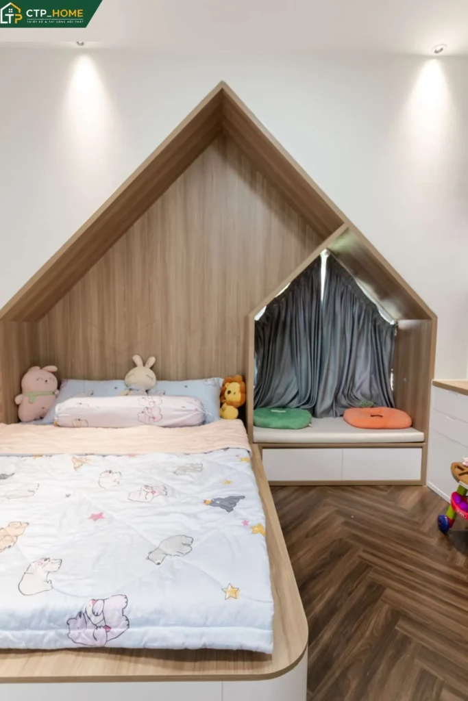 Thi công nội thất nhà phố Thủ Đức 3 lầu 120m2 hiện đại tiện nghi - Ảnh 4