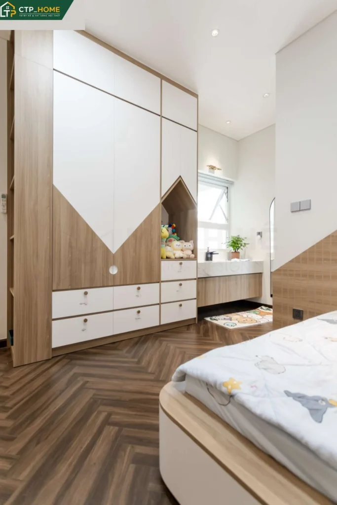 Thi công nội thất nhà phố Thủ Đức 3 lầu 120m2 hiện đại tiện nghi - Ảnh 5