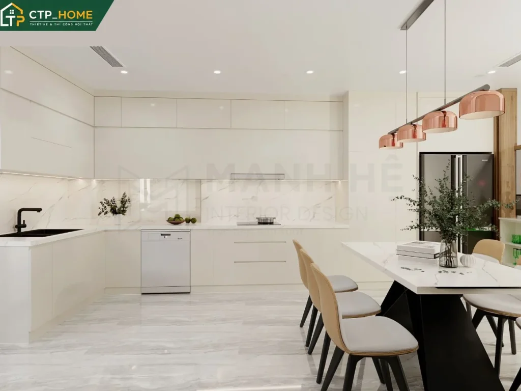 Thiết kế nội thất nhà phố Phú Nhuận 5 phòng ngủ hiện đại – CTP_HOME - Ảnh 3