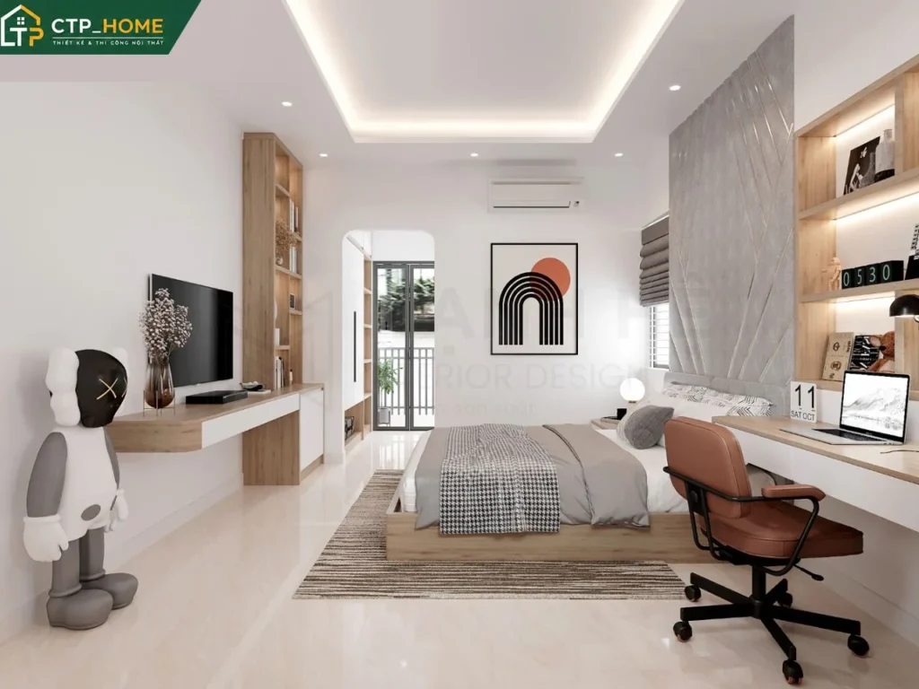 Thiết kế nội thất nhà phố Phú Nhuận 5 phòng ngủ hiện đại – CTP_HOME - Ảnh 6