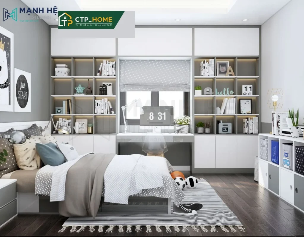 Thiết kế nội thất nhà phố hiện đại 3 phòng ngủ tại Thủ Đức – CTP_HOME - Ảnh 9